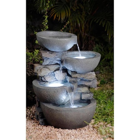 Propation Modern Bowls Fountain with Led Lights PR330436